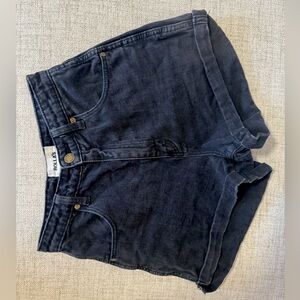 Rollas womens black dusters high rise slim jean shorts 23